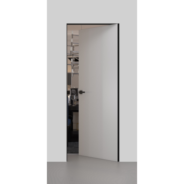 Двери Папа Карло iDoors Prime-AL(ч), торец алюминий чорный